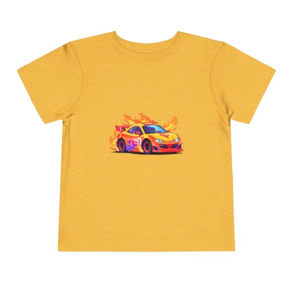 Toddler Short Sleeve Tee with colorful race car design