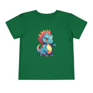 Toddler Short Sleeve Tee with adorable blue and orange therizinosaurus design