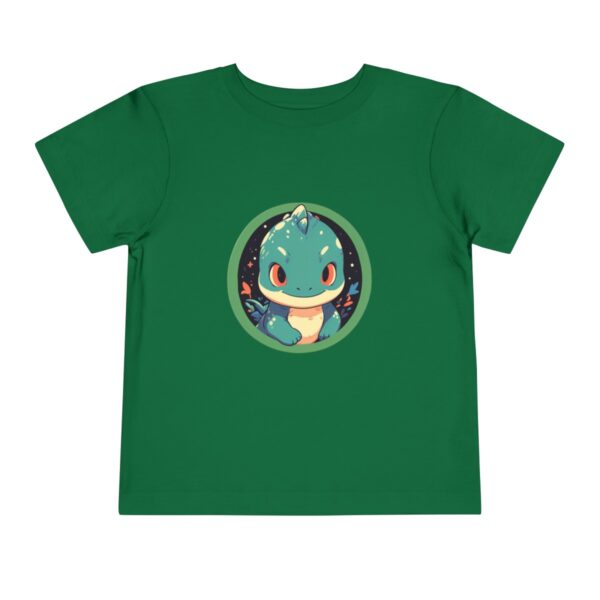 Toddler Short Sleeve Tee with a cute baby dinosaur in a circular frame design