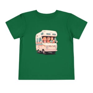 Toddler Short Sleeve Tee with cute RV and happy characters design