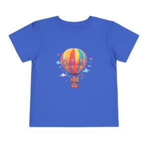 Toddler Short Sleeve Tee with colorful hot air balloon design