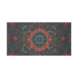 vibrant floral symmetrical design with rich colors