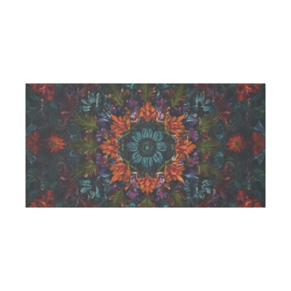 vibrant floral symmetrical design with rich colors