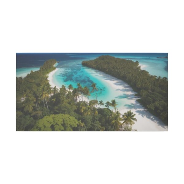 aerial view of tropical islands with lush greenery and turquoise waters