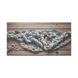 colorful braided ropes on wooden surface