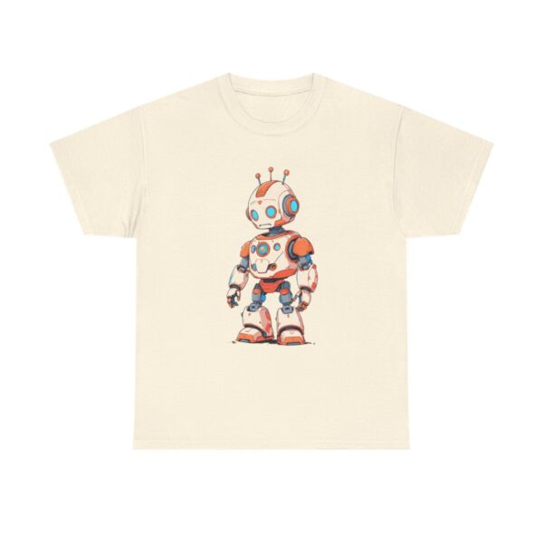 Unisex heavy cotton tee featuring a colorful and detailed illustration of a friendly robot