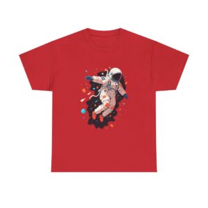 Unisex Tee with an astronaut floating in space design