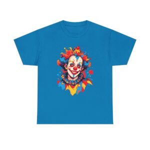 Unisex Tee with a colorful funny clown face design