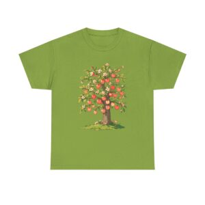 Unisex Tee with an apple tree design