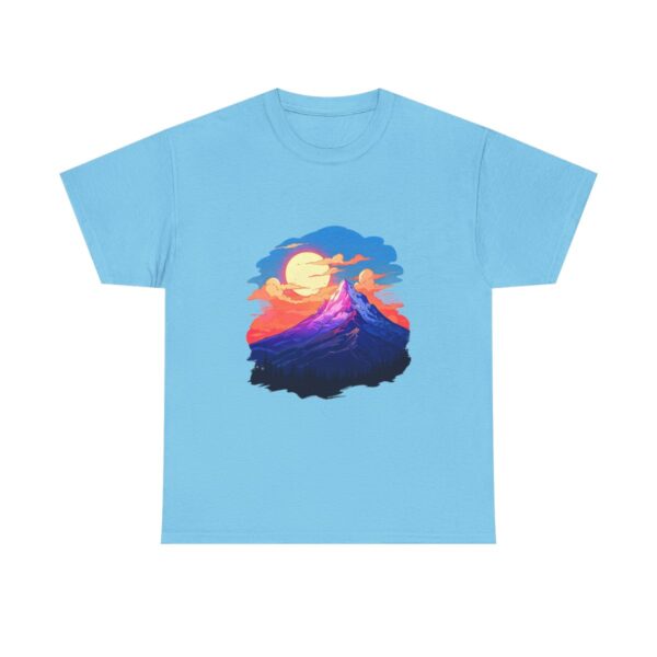 Unisex Tee with a vibrant mountain design