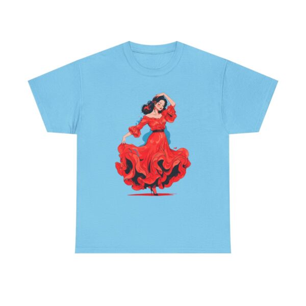 Unisex Tee with vibrant flamenco dancer design