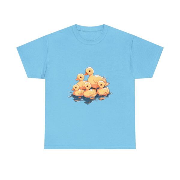 Group of cute ducklings in water design on a T-shirt