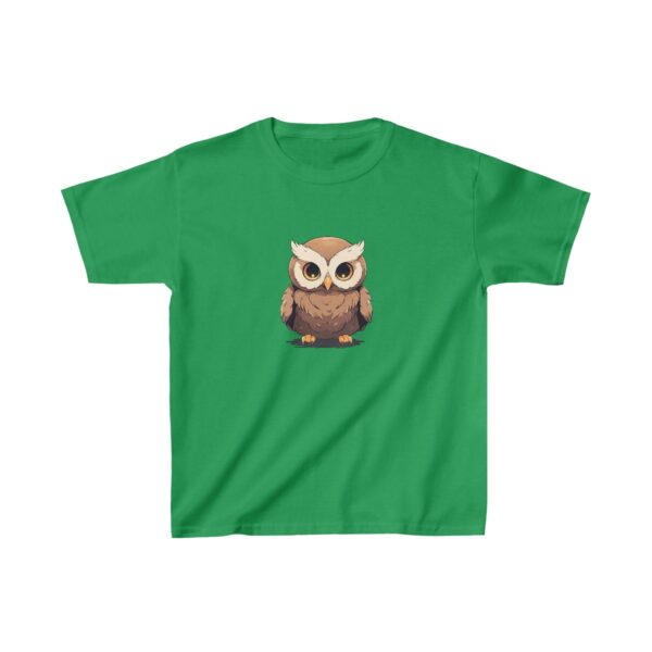 cute baby owl with large eyes on a kids tee