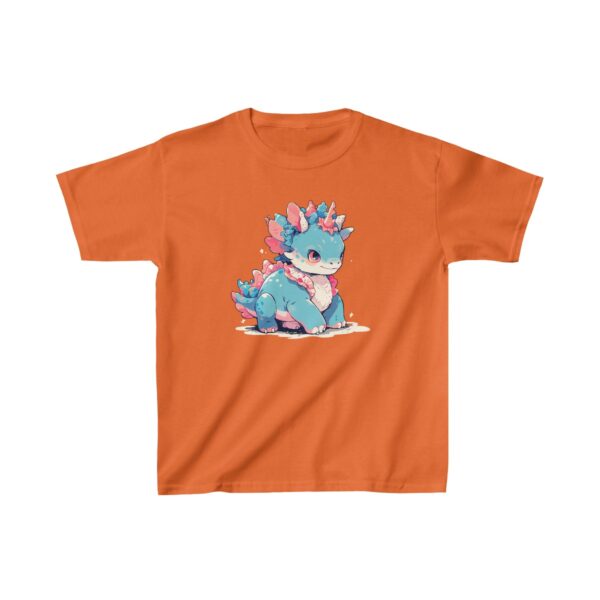 adorable styracosaurus with colorful spikes on a kids tee