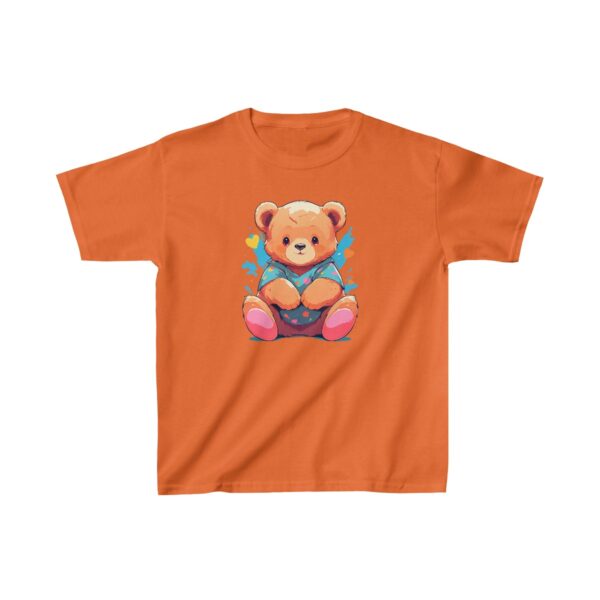 cute teddy bear with colorful butterflies on a kids tee