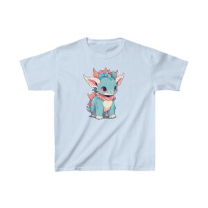 cute styracosaurus with colorful spikes on a kids tee