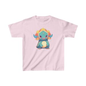 Cute baby pachycephalosaurus illustration on a Kids Heavy Cotton Tee