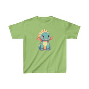 Cute baby pachycephalosaurus standing on a Kids Heavy Cotton Tee