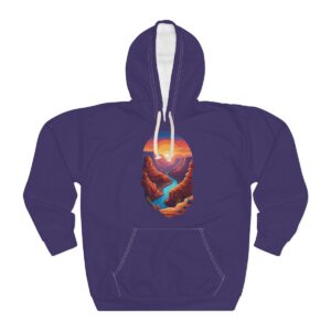 Purple Hoodie with Canyon Sunset Design