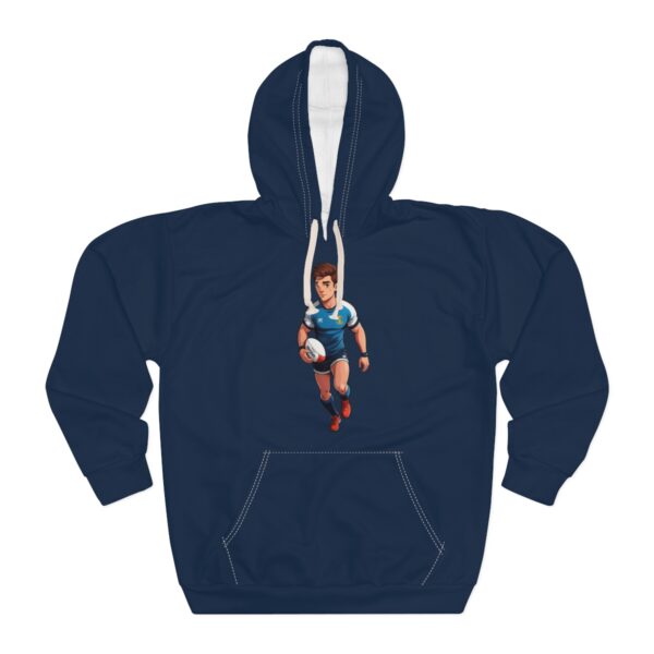 Rugby Hoodie with rugby player design