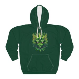 Weed Hoodie with green cannabis design