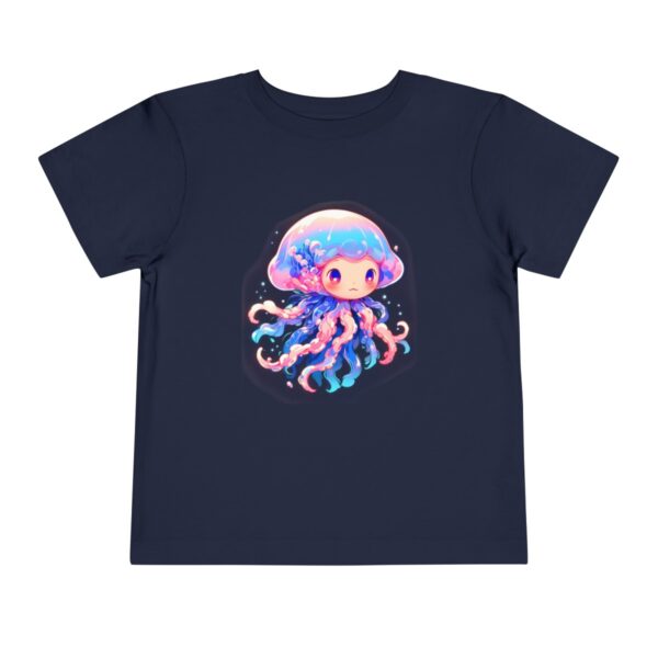 Navy toddler short sleeve tee with a cute jellyfish character design