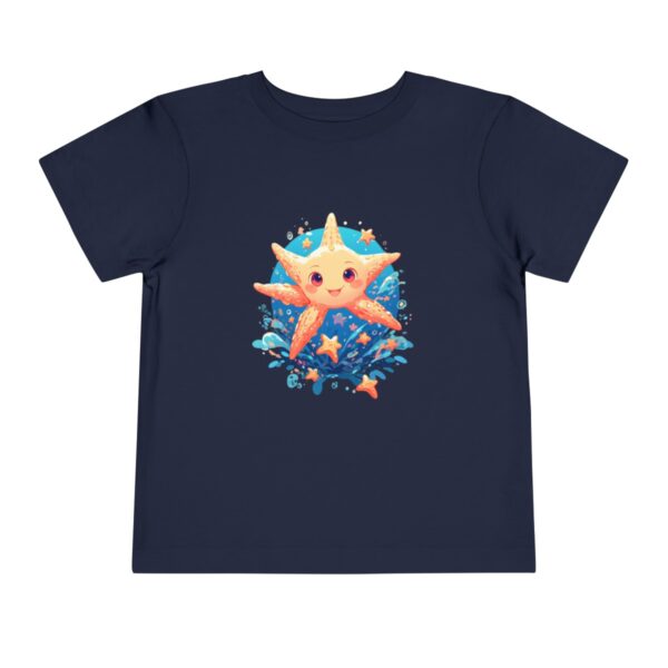 Navy toddler T-shirt with a cute starfish character