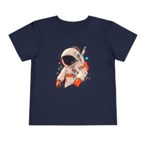 Navy toddler T-shirt with a cute astronaut graphic