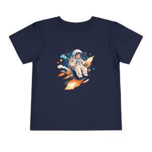 Navy toddler T-shirt with a cute astronaut graphic