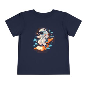 Navy toddler T-shirt with a cute astronaut graphic