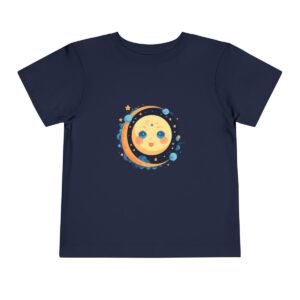 Navy toddler T-shirt with a cute moon design