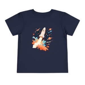 Navy toddler T-shirt with a space shuttle design