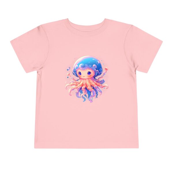 Pink toddler short sleeve tee with a cute jellyfish character design