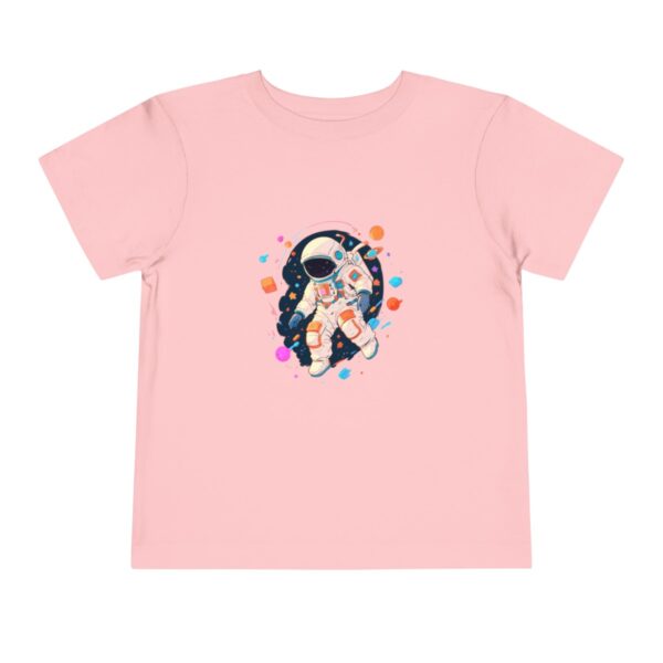 Pink toddler T-shirt with a cute astronaut graphic