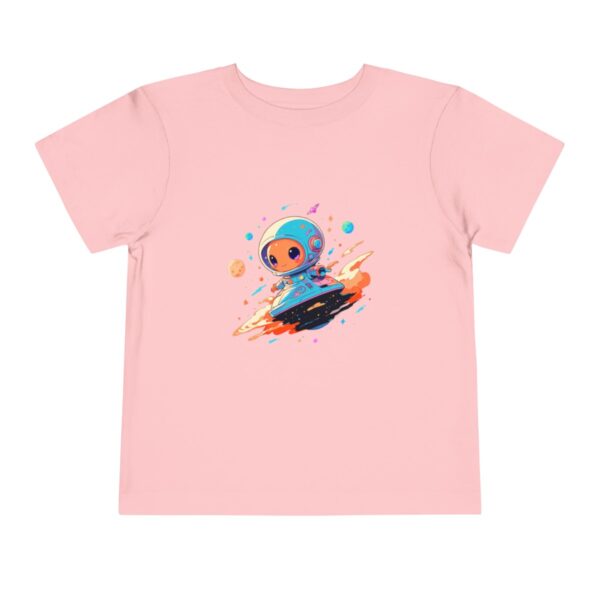 Pink toddler T-shirt with a cute alien graphic