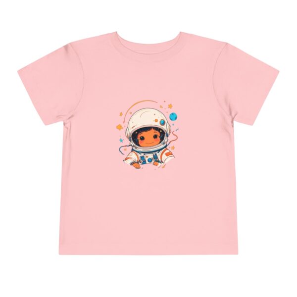 Pink toddler T-shirt with a cute astronaut graphic