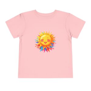 Pink toddler T-shirt with a cute sun graphic