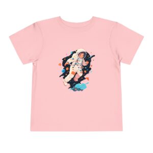 Pink toddler T-shirt with an astronaut graphic