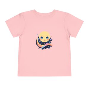 Pink toddler T-shirt with a cute moon design