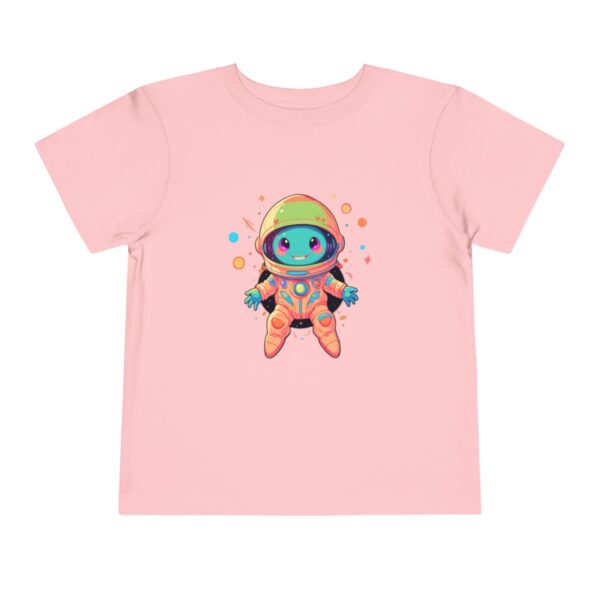 Pink toddler T-shirt with an alien design