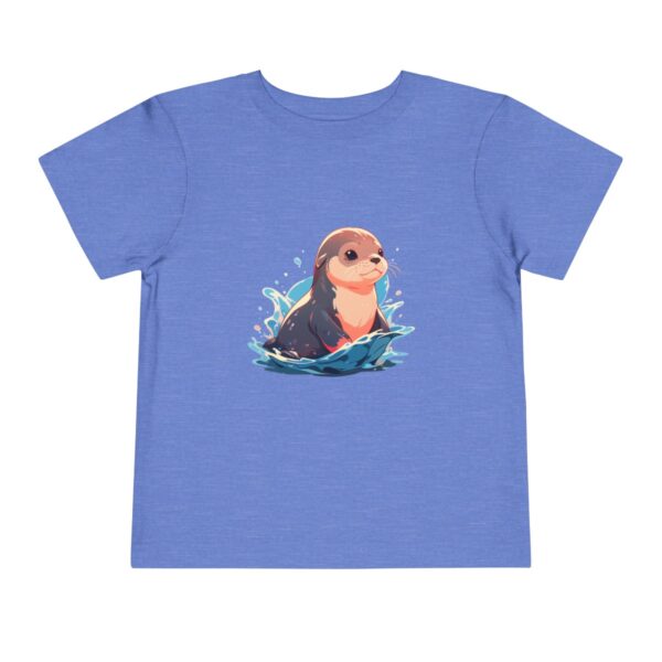 Light blue toddler T-shirt with a cute sea lion character