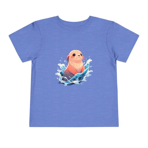 Light blue toddler T-shirt with a cute sea lion character