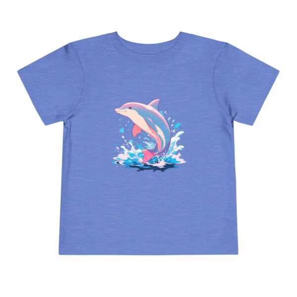 Light blue toddler T-shirt with a cute dolphin character