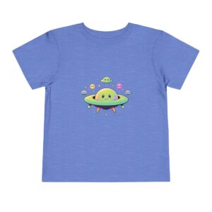 Blue toddler T-shirt with a cute UFO graphic