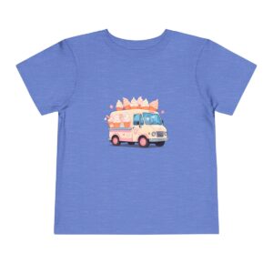 Blue Toddler T-shirt with a cartoon of an ice cream truck