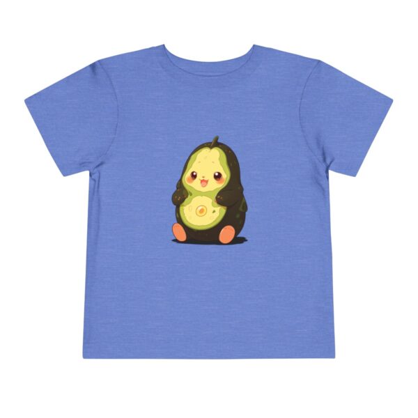 Light blue toddler short sleeve tee with a cute avocado character design