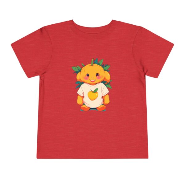 Red toddler T-shirt with a cute mango character