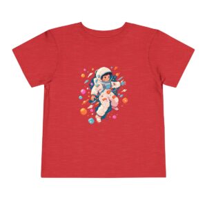 Red toddler T-shirt with a cute astronaut graphic