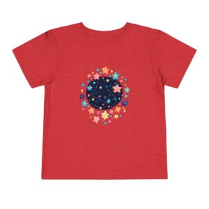 Red toddler T-shirt with a cute constellation graphic