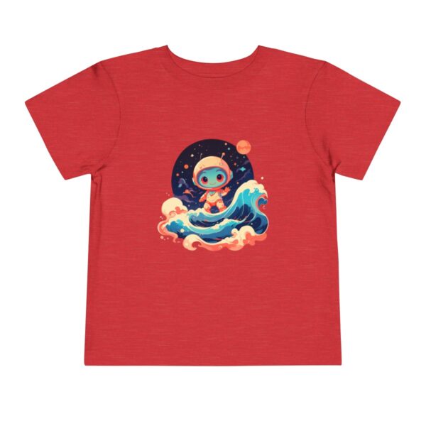 Red toddler T-shirt with a cute Martian graphic in space